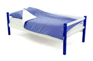 Детская деревянная кровать-тахта Svogen цвет сине-белый (Бельмарко)