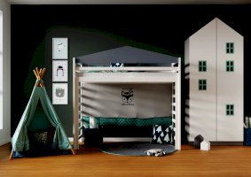 Детская кровать-домик с игровым и рабочим пространством Jimmy Nature Beta (Domus Mia)