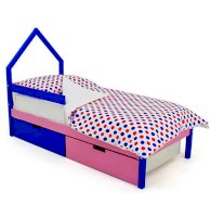 Детская кровать-домик мини Svogen цвет синий-лаванда (Бельмарко)